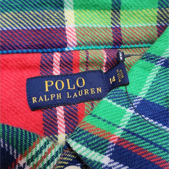 NWT Polo Ralph Lauren Plaid Flannel Button Down Shirt - Picture 2 of 6